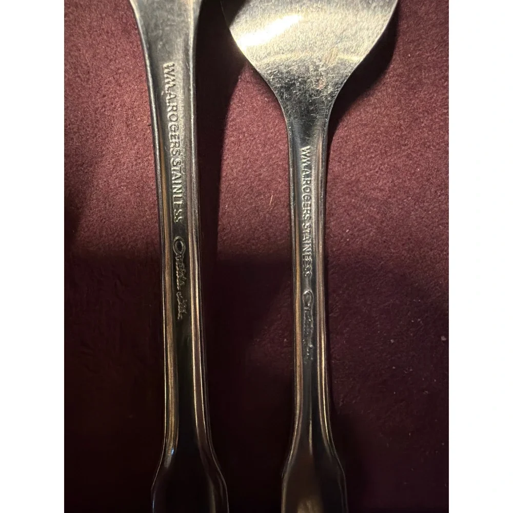 Wm A Rogers Oneida Ltd Stainless Steel Forks Set of 3 Dinner 1‎ Salad Flatware